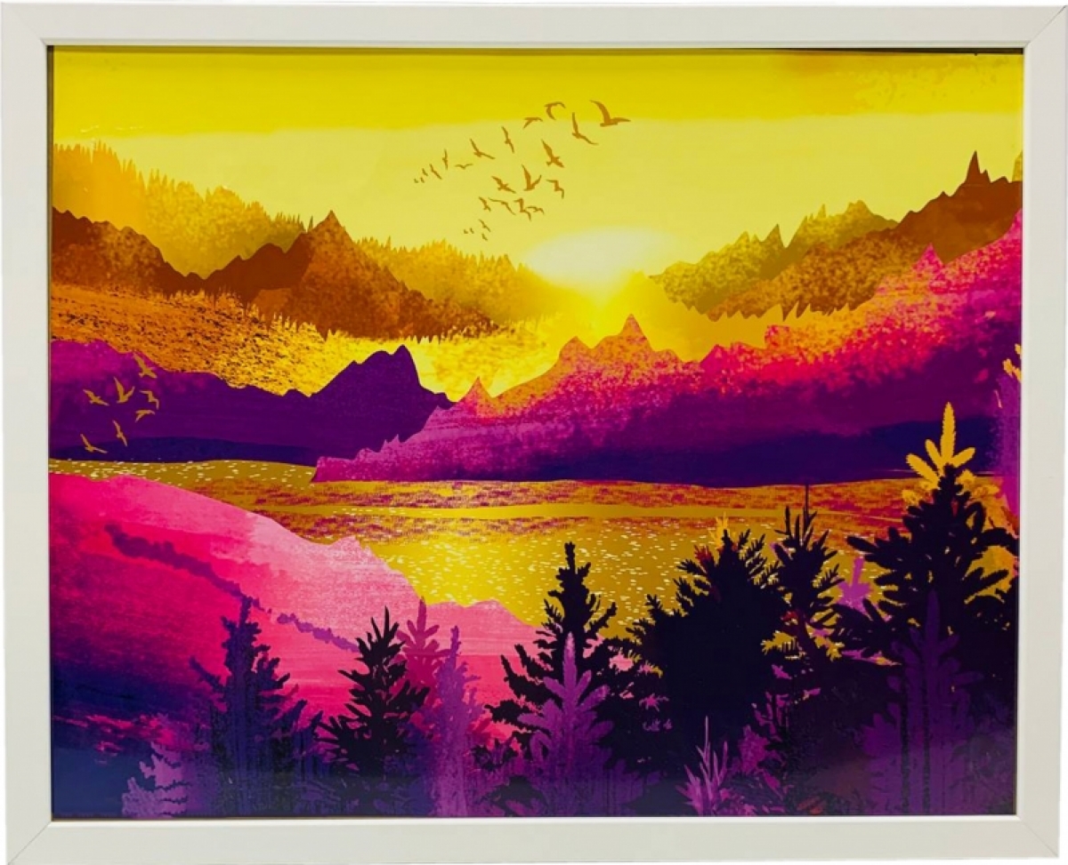 Картина Фиолетовые горы в аренду