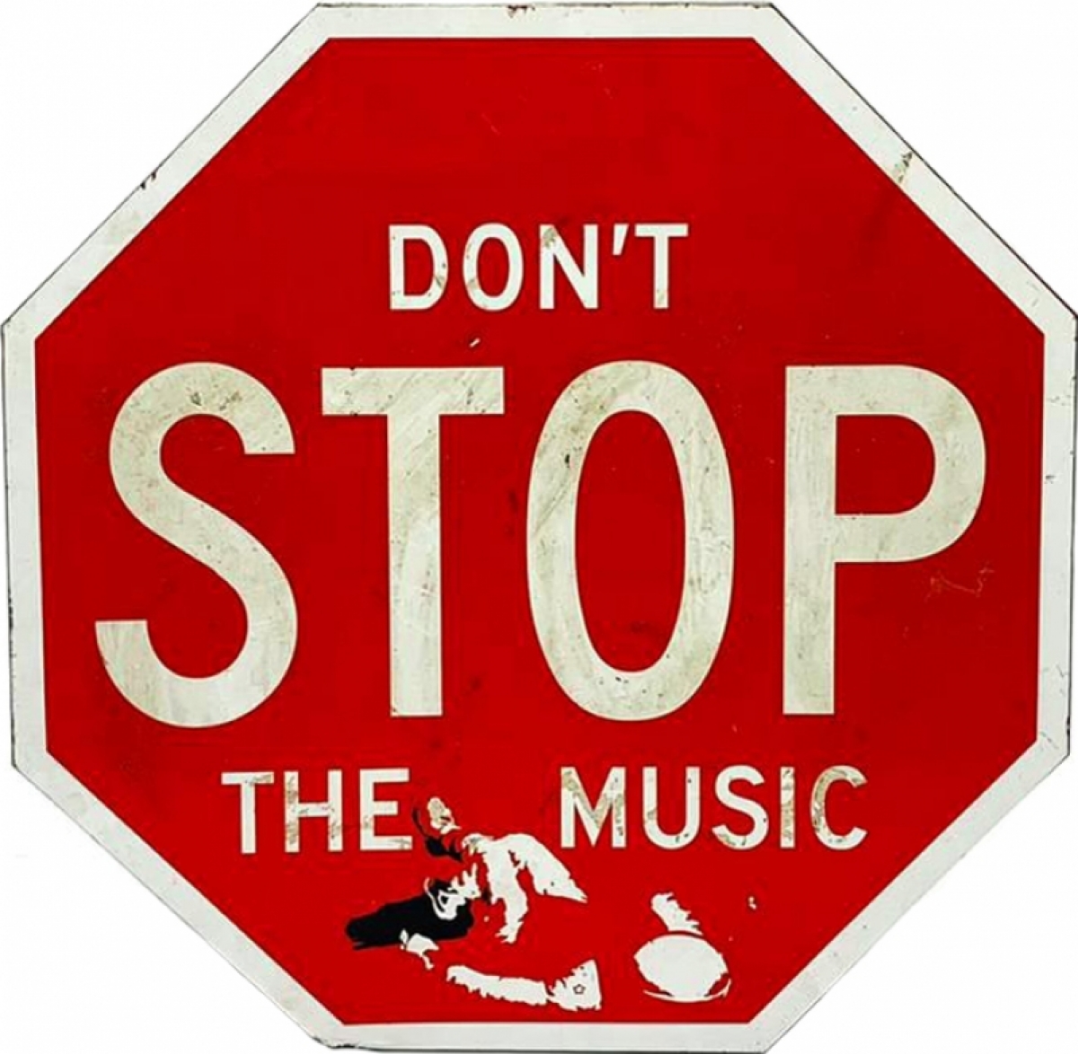 Дорожный знак Don't stop the music в аренду