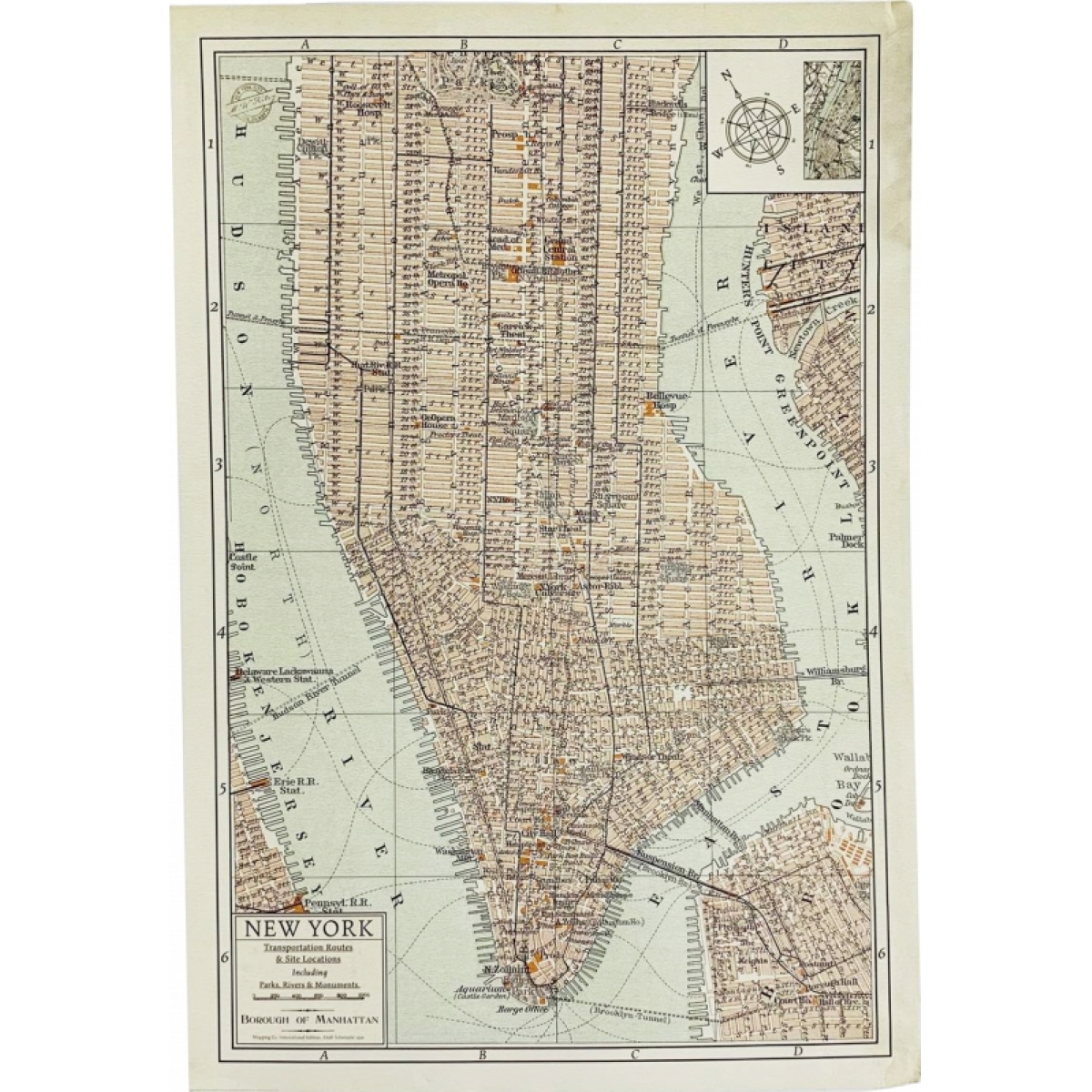 Карта Нью йорка в аренду