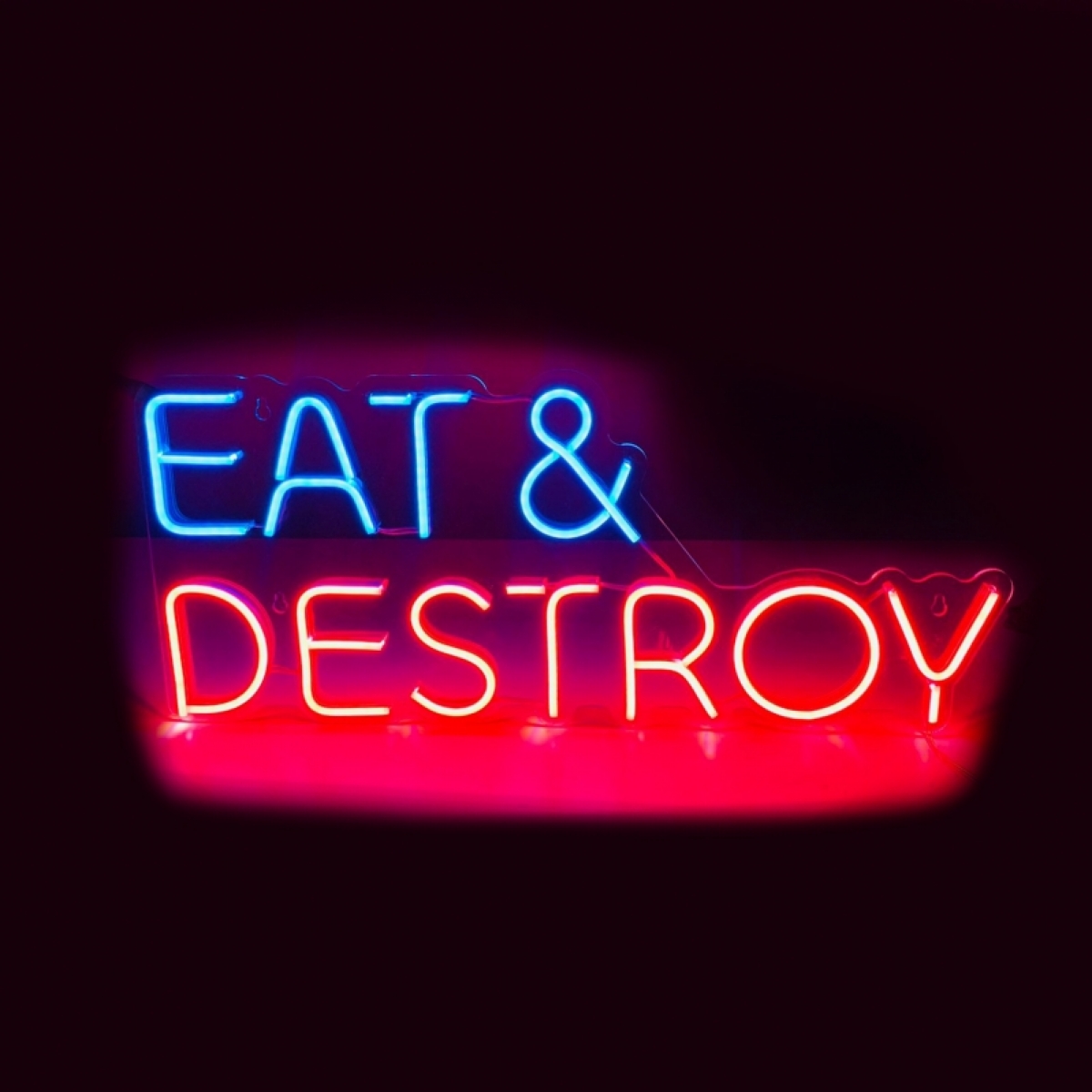 Неон Eat & Destroy с пультом в аренду